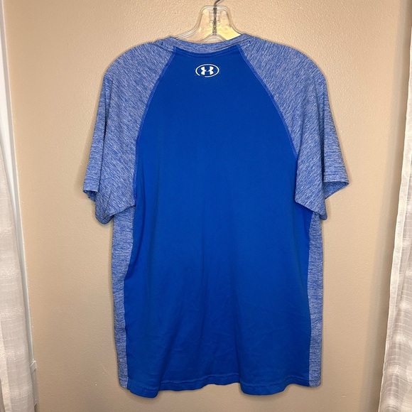 Under Armour Men’s Threadborne Fitted Heatgear Tee T-shirt Size XL Blue - Picture 4 of 4